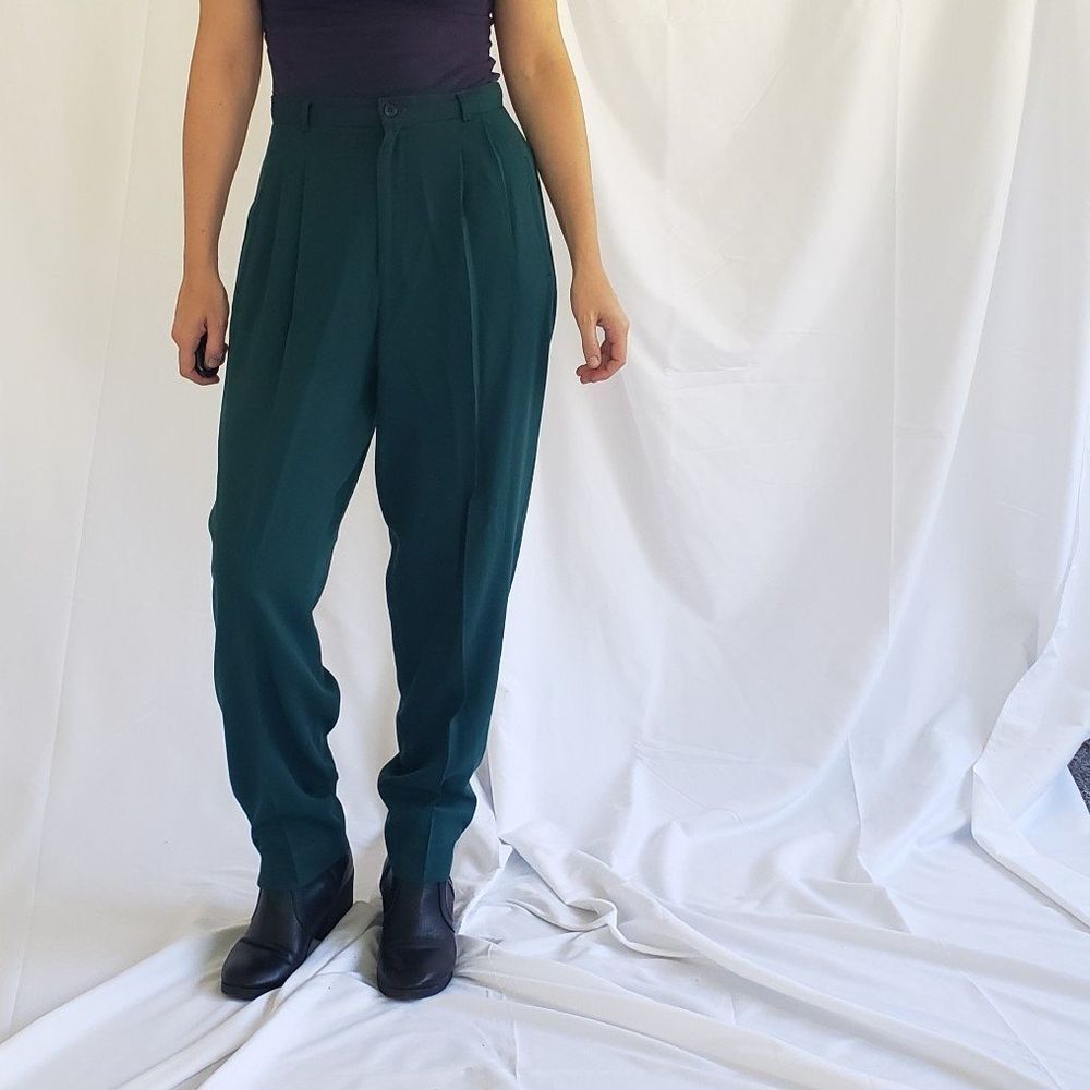 90s Green Wool Trousers